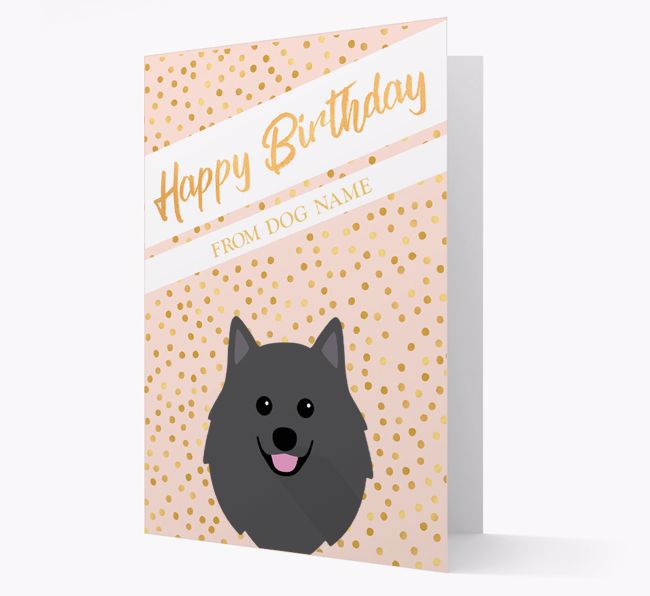 Personalised 'Happy Birthday' Gold Detail {breedFullName} Card